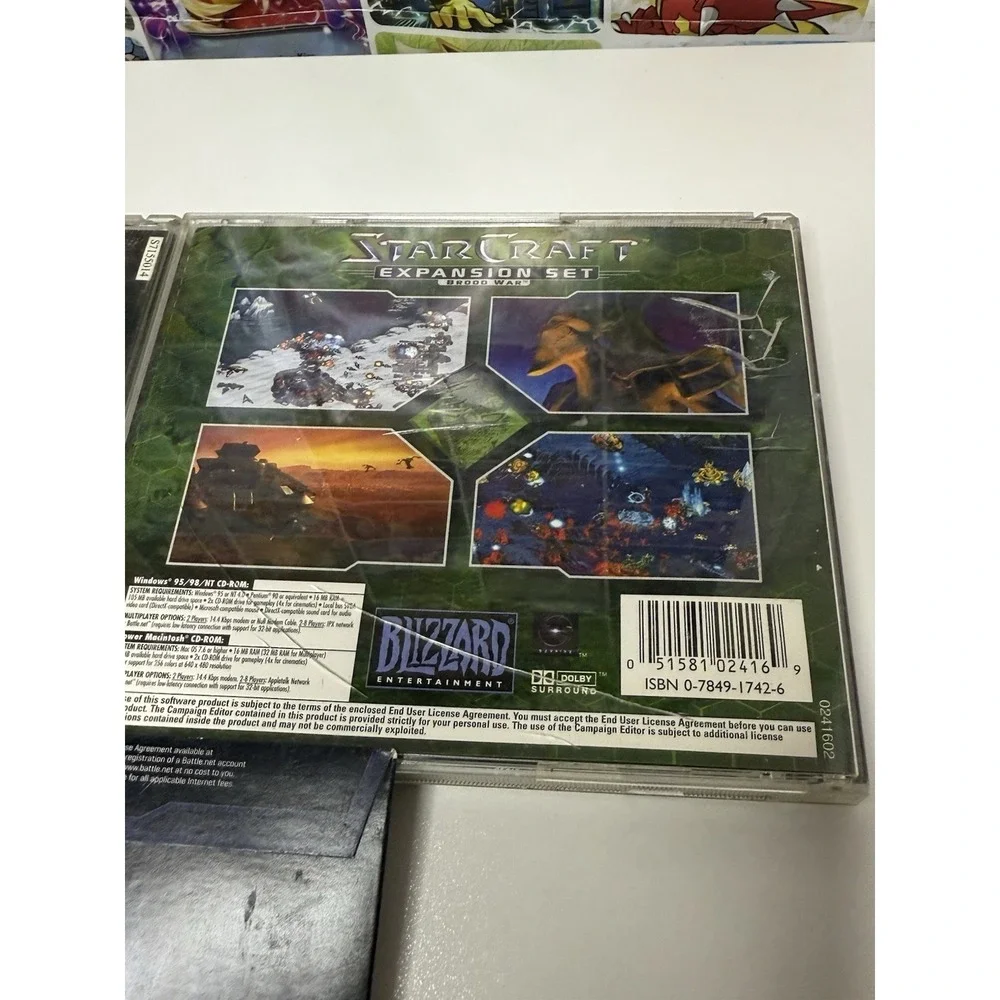 StarCraft PC Game Lot Original + Brood War Expansion + Wings of Liberty